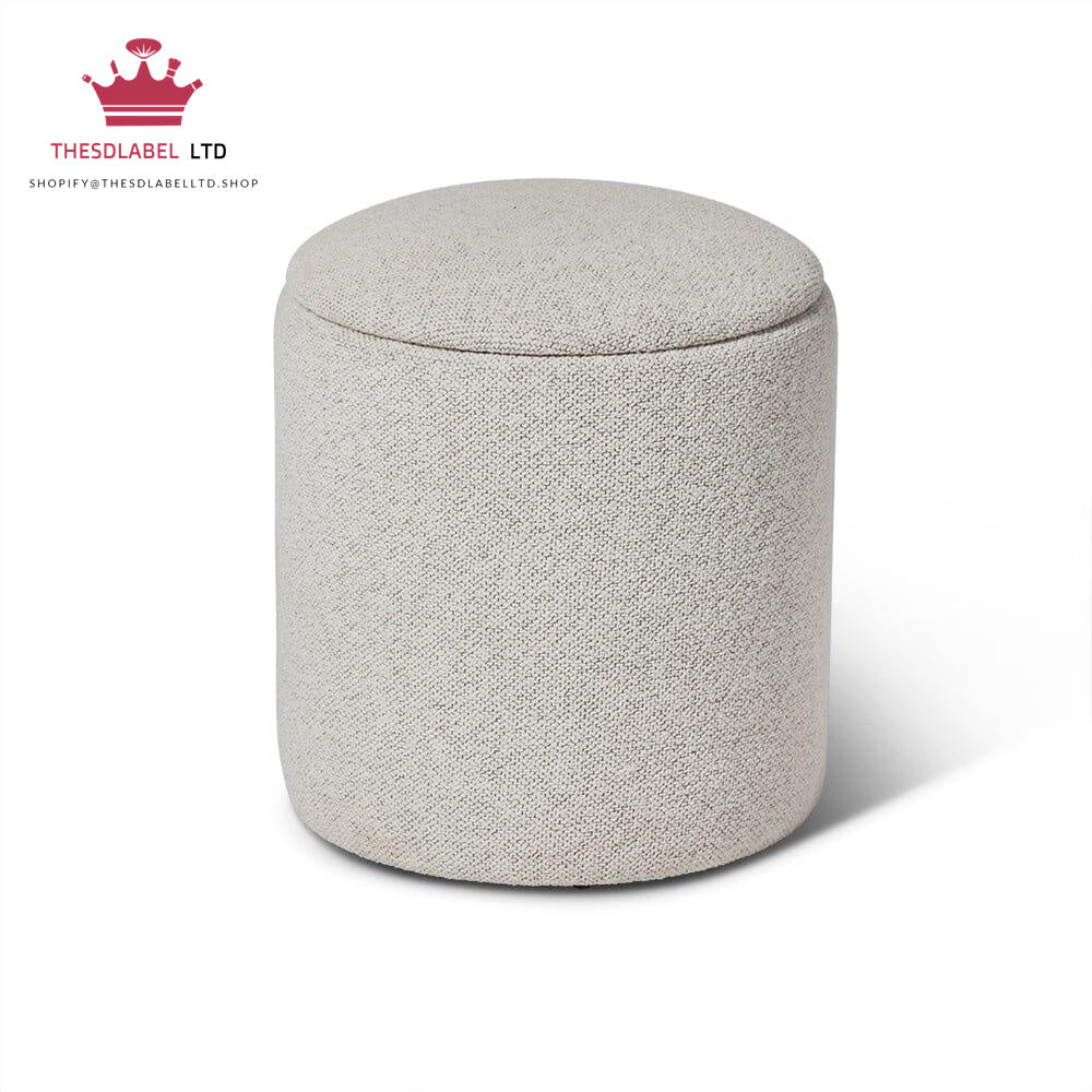 Abigail Storage Pouffe/Footstool - Dove Grey