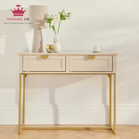 Ines Taupe Dressing Table with Drawers