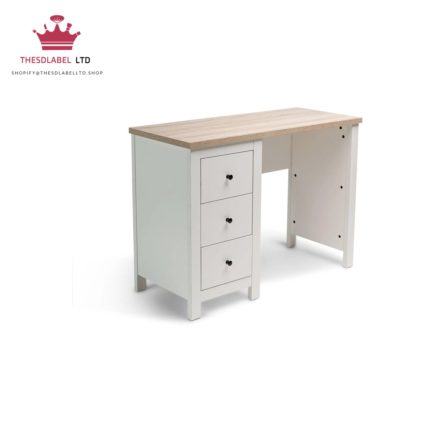 Bampton White Dressing Table with Drawers