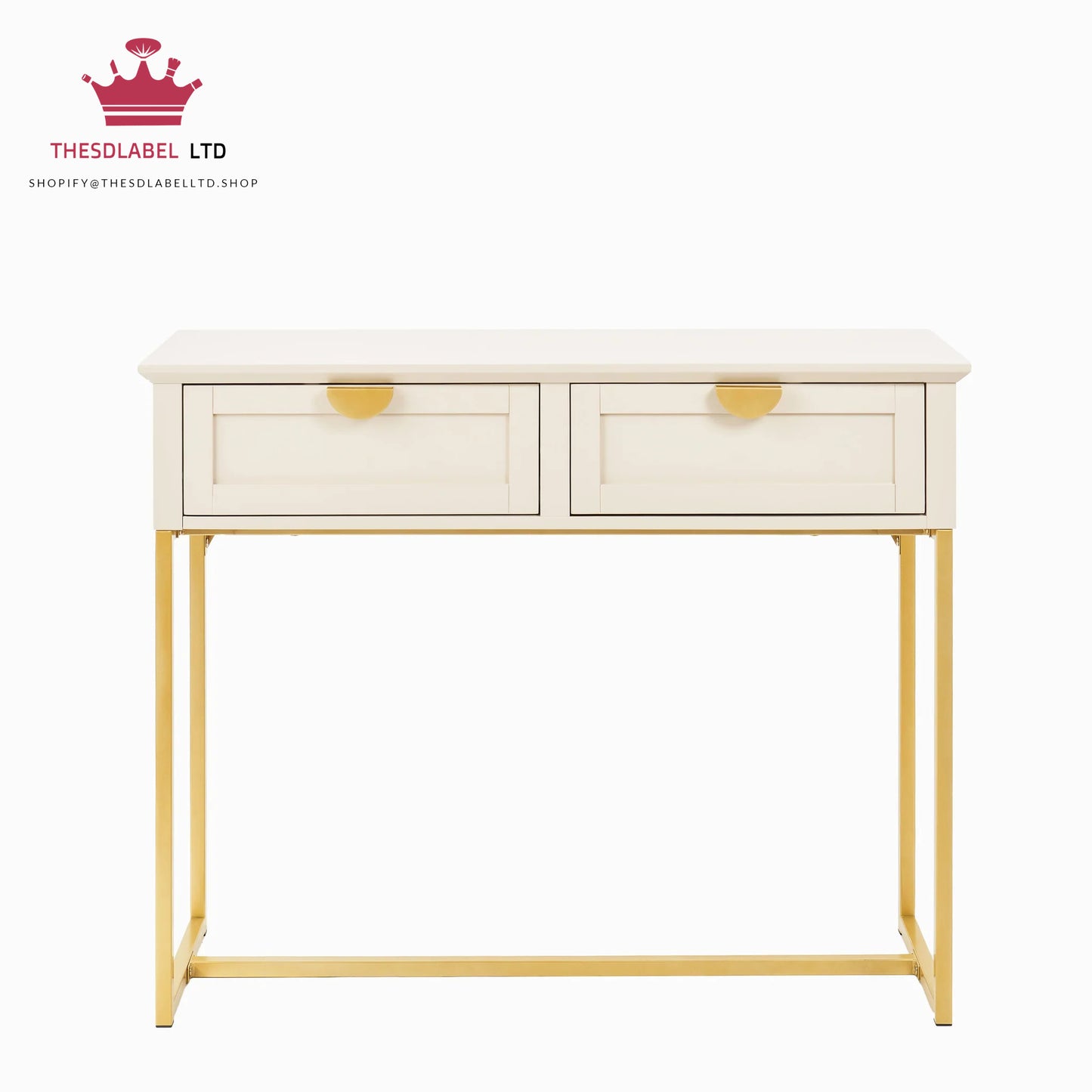 Ines Taupe Dressing Table with Drawers